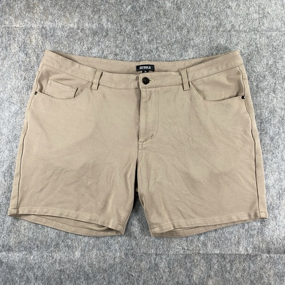 St33le Stretch Knit Shorts Tan Men's 36 x 6 Slim Dance Gym Club Gay Jock - Picture 1 of 9
